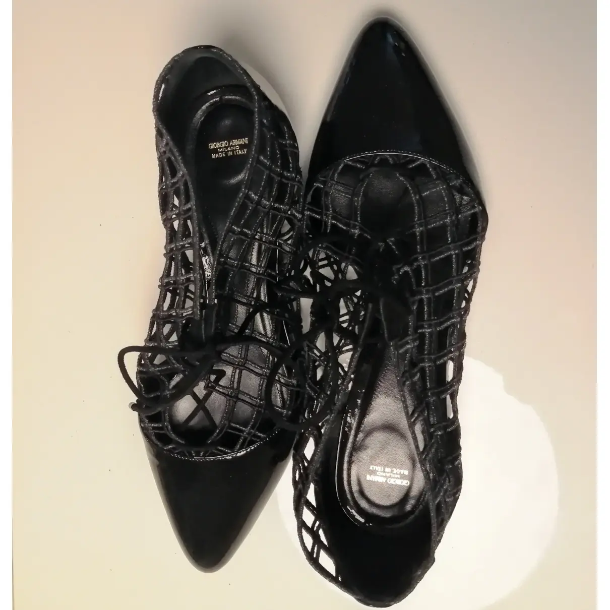 Patent leather lace ups Giorgio Armani