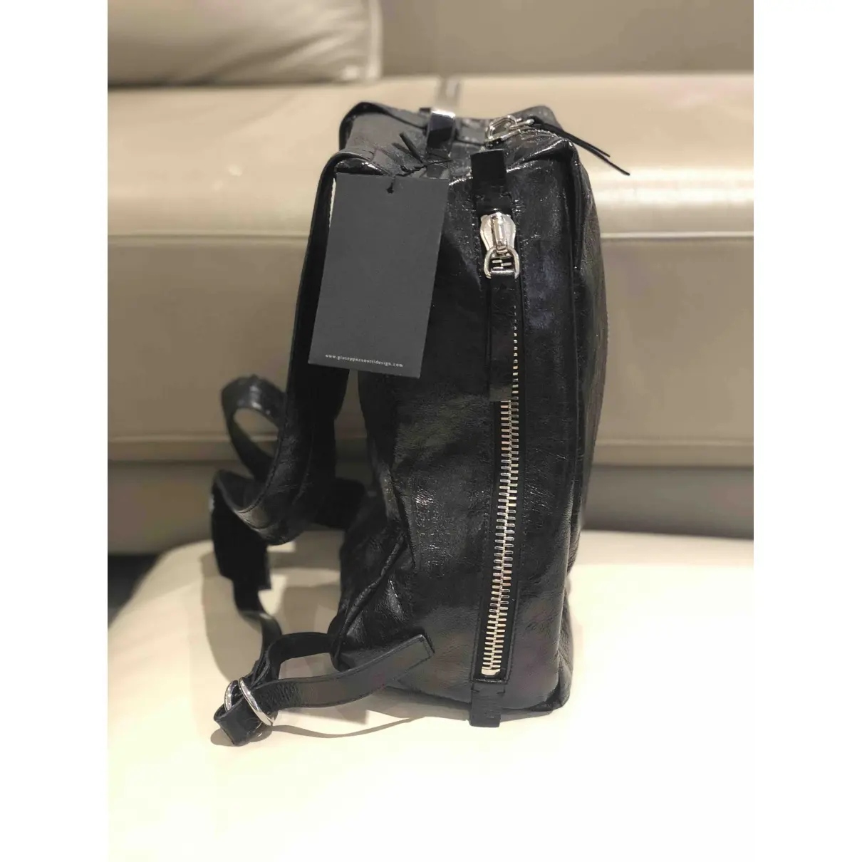 Patent leather backpack Giuseppe Zanotti