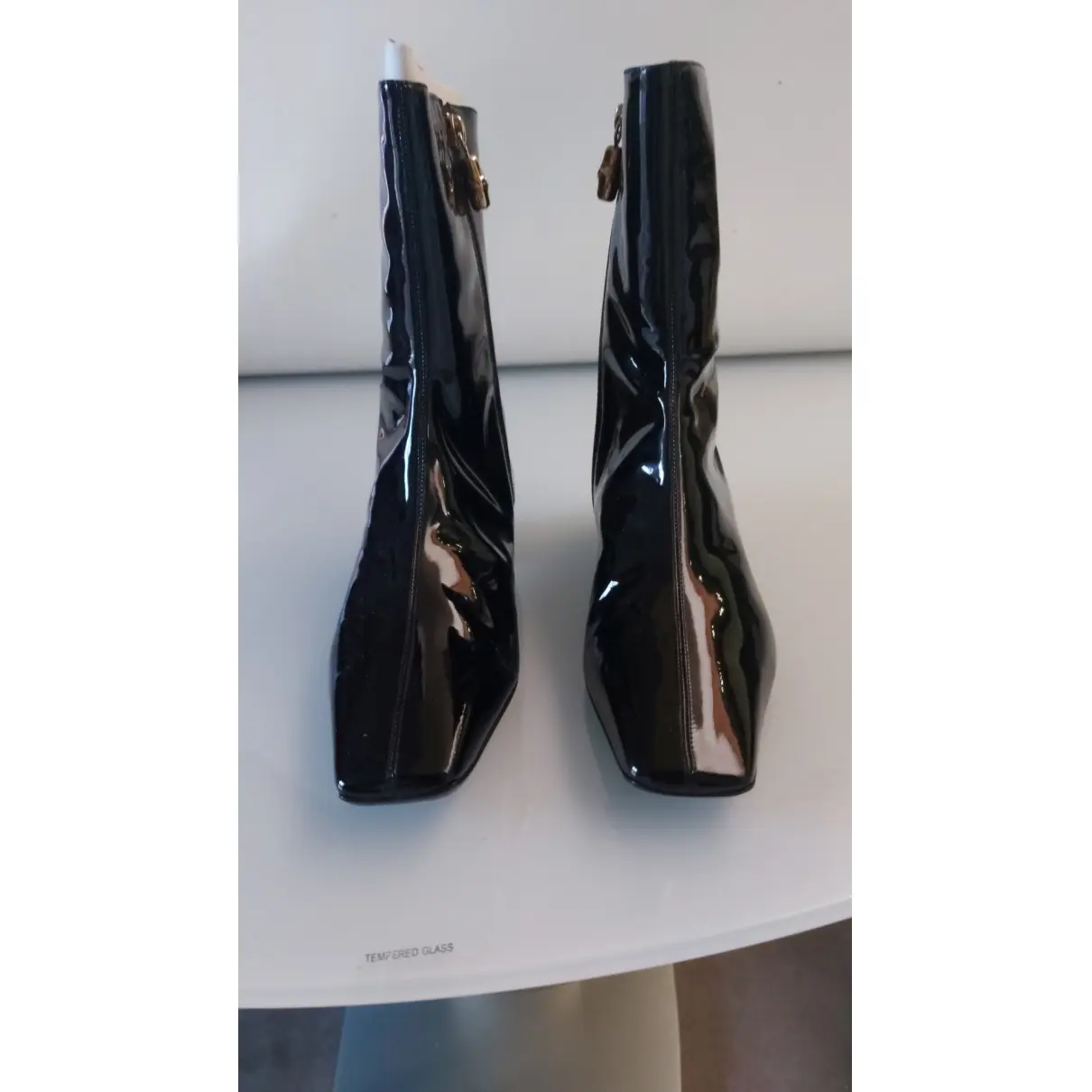Patent leather ankle boots Gucci