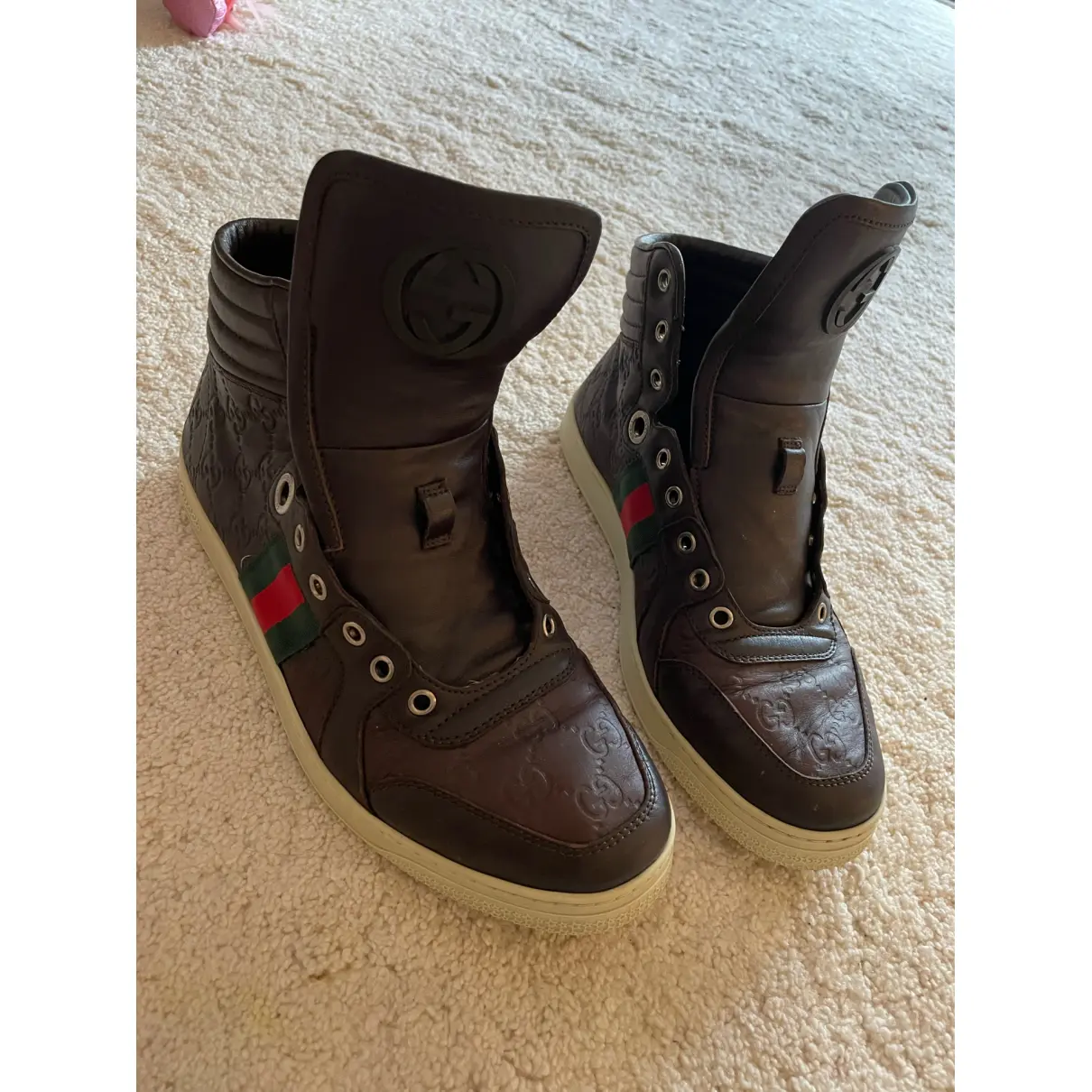 Buy Gucci Patent leather high trainers online