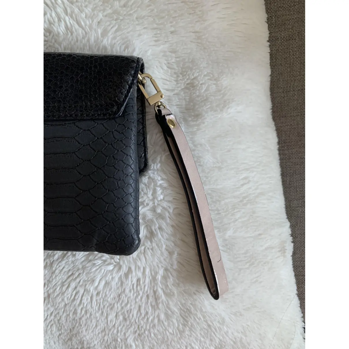 Patent leather clutch bag GUESS