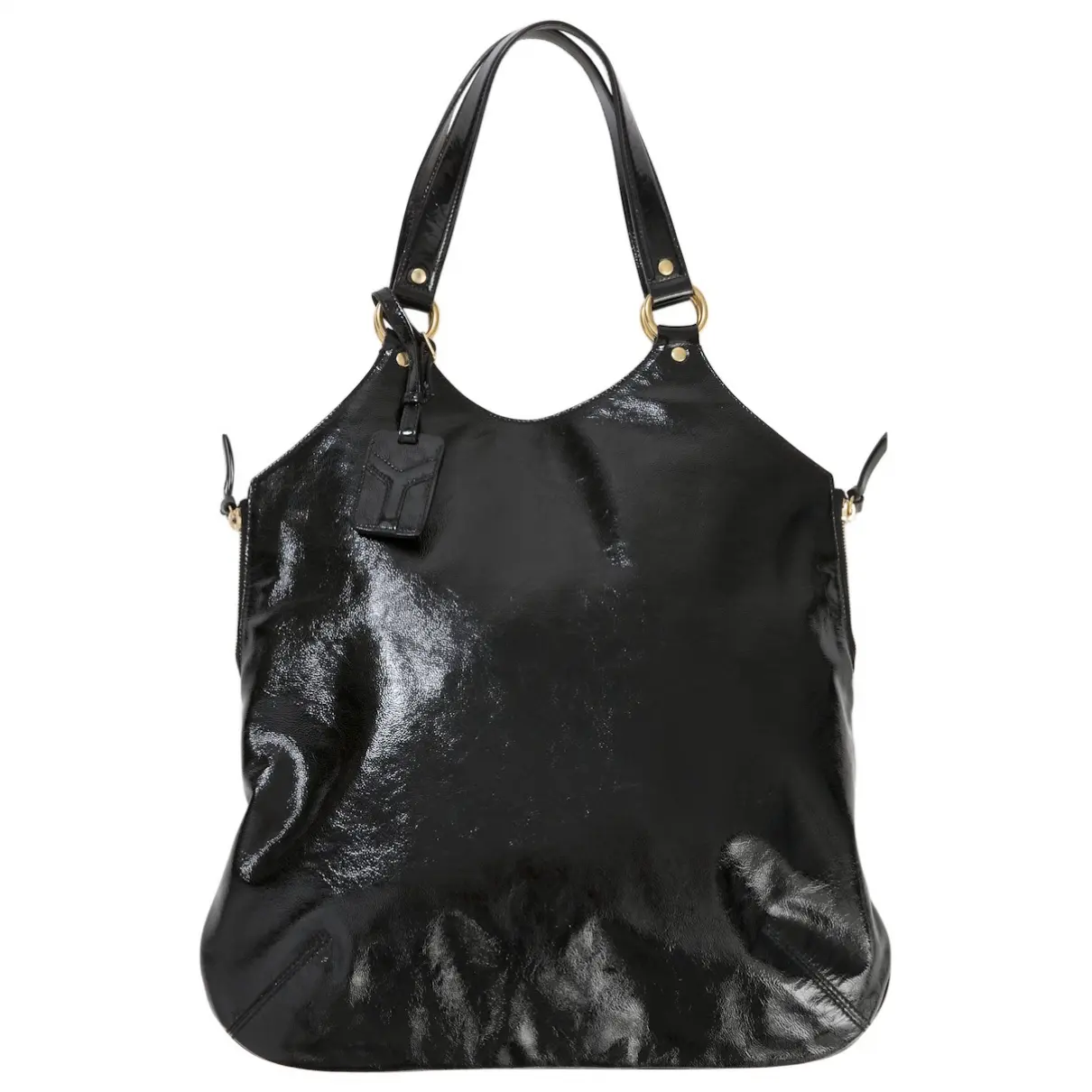 Black Patent leather Handbag Tribute Yves Saint Laurent