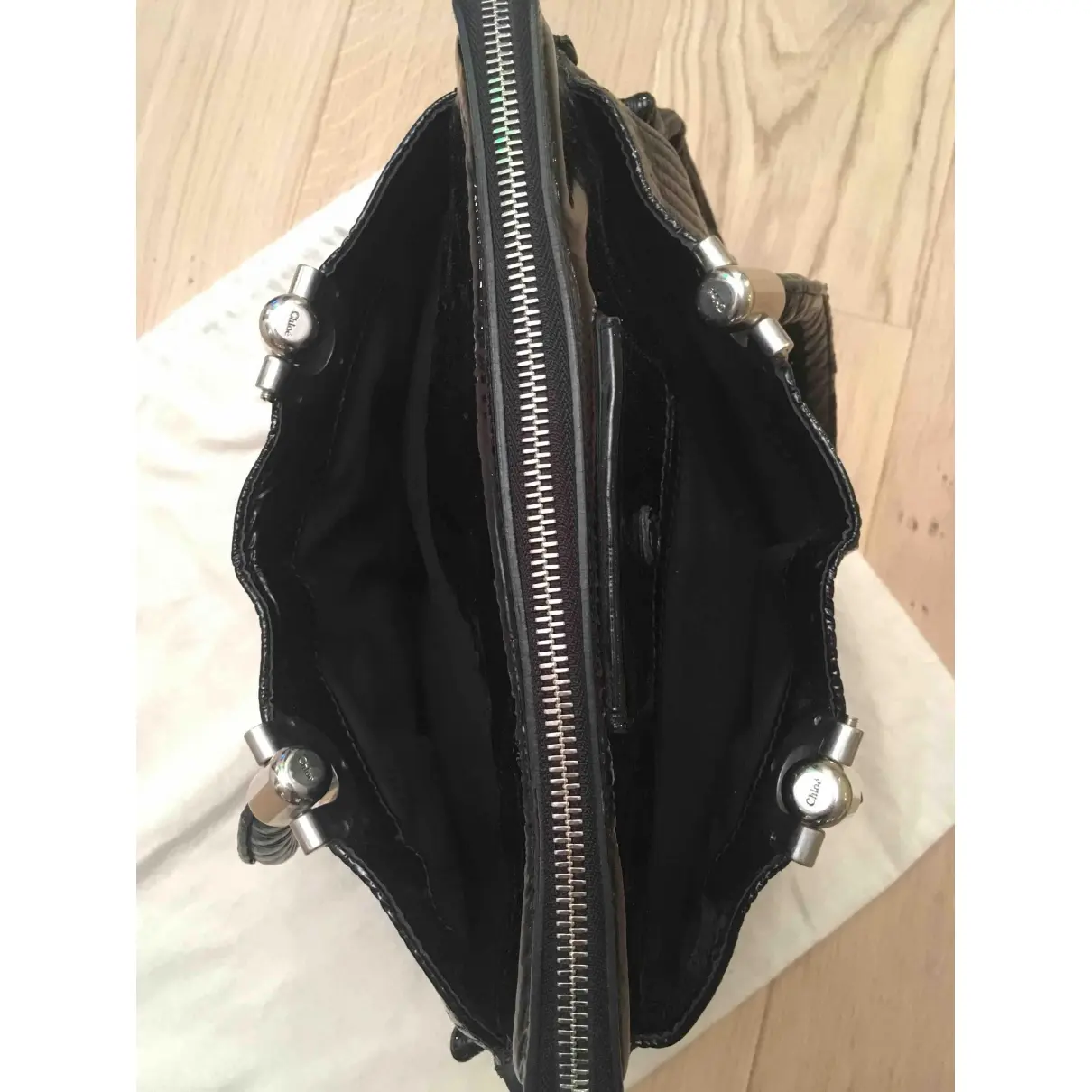 Héloise patent leather handbag Chloé