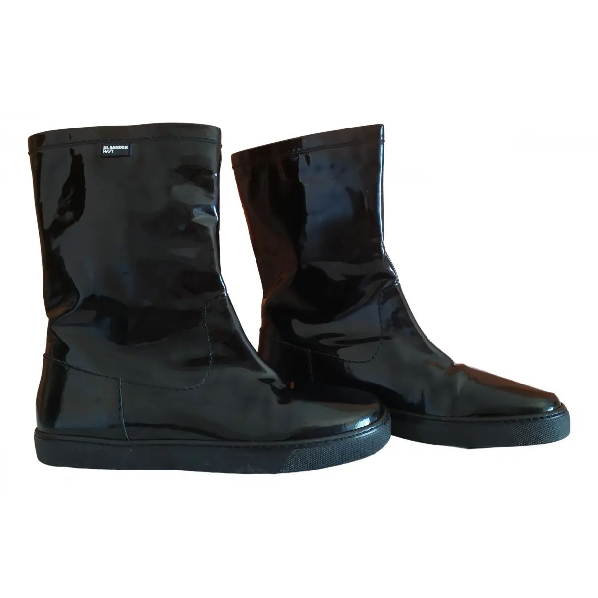 Patent leather wellington boots Jil Sander