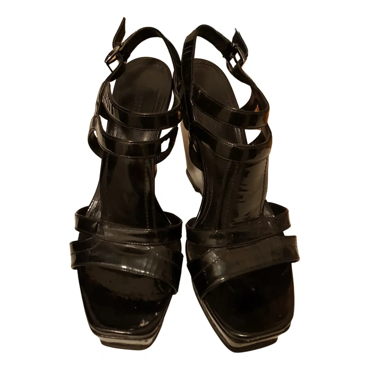 Patent leather sandals Jil Sander