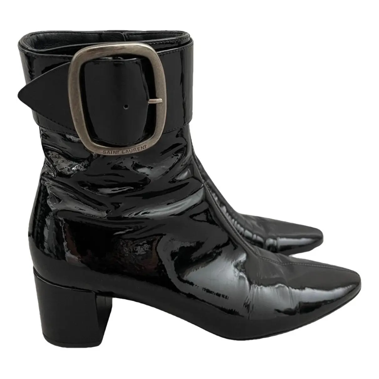 Joplin patent leather ankle boots Saint Laurent