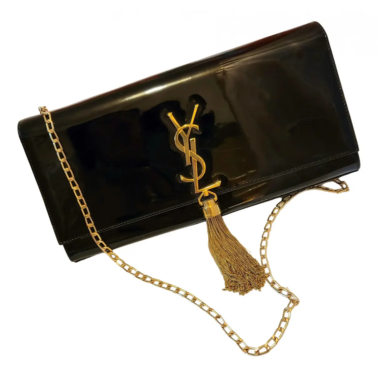 Kate monogramme patent leather handbag Saint Laurent