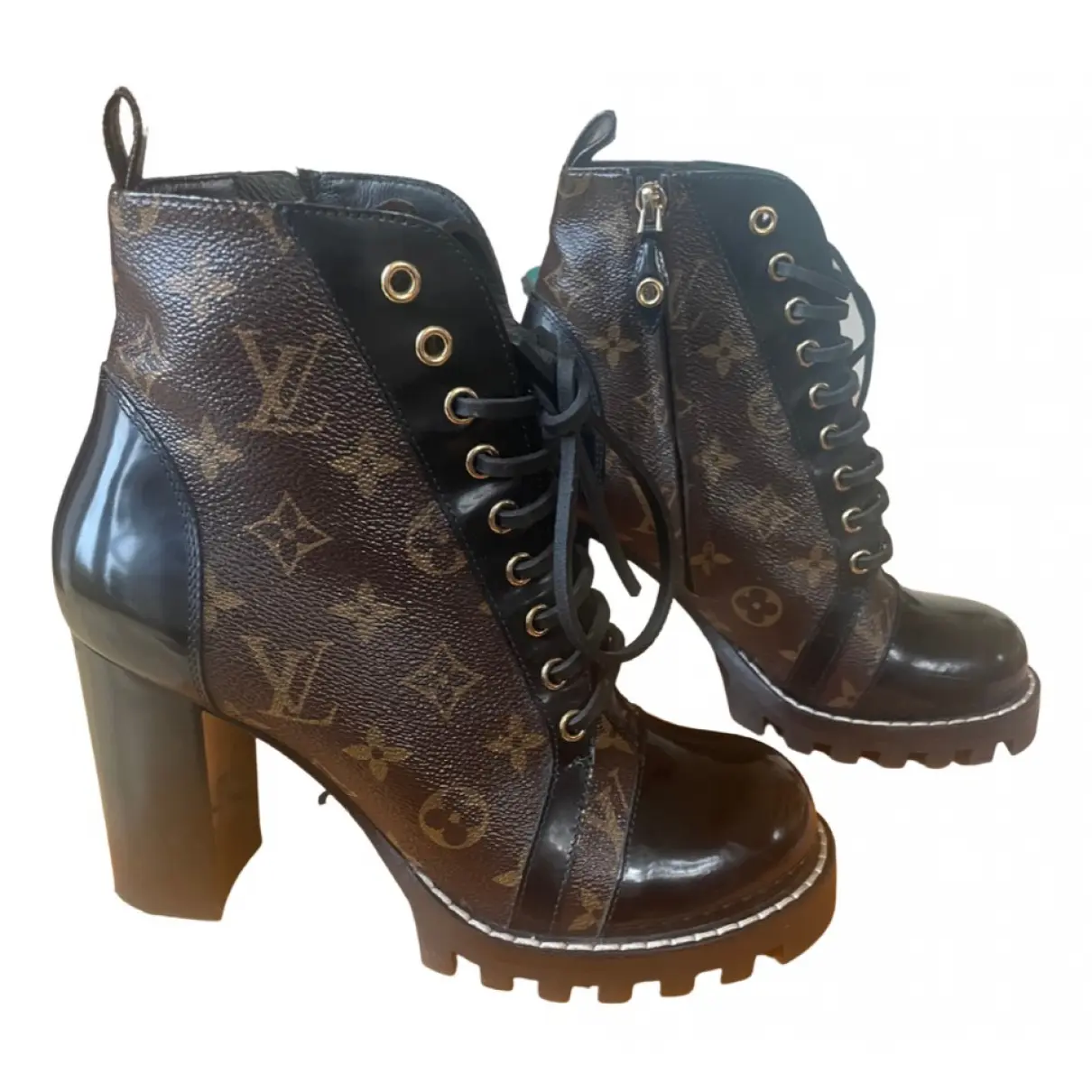 Patent leather ankle boots Louis Vuitton