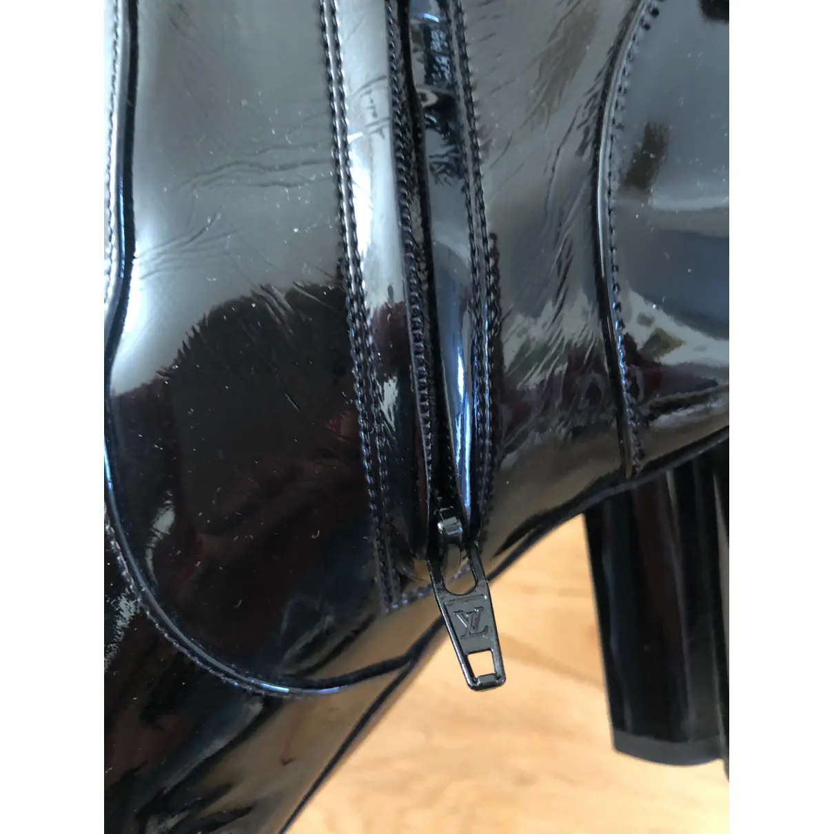 Patent leather ankle boots Louis Vuitton
