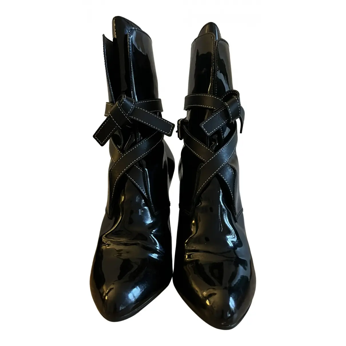 Patent leather buckled boots Louis Vuitton