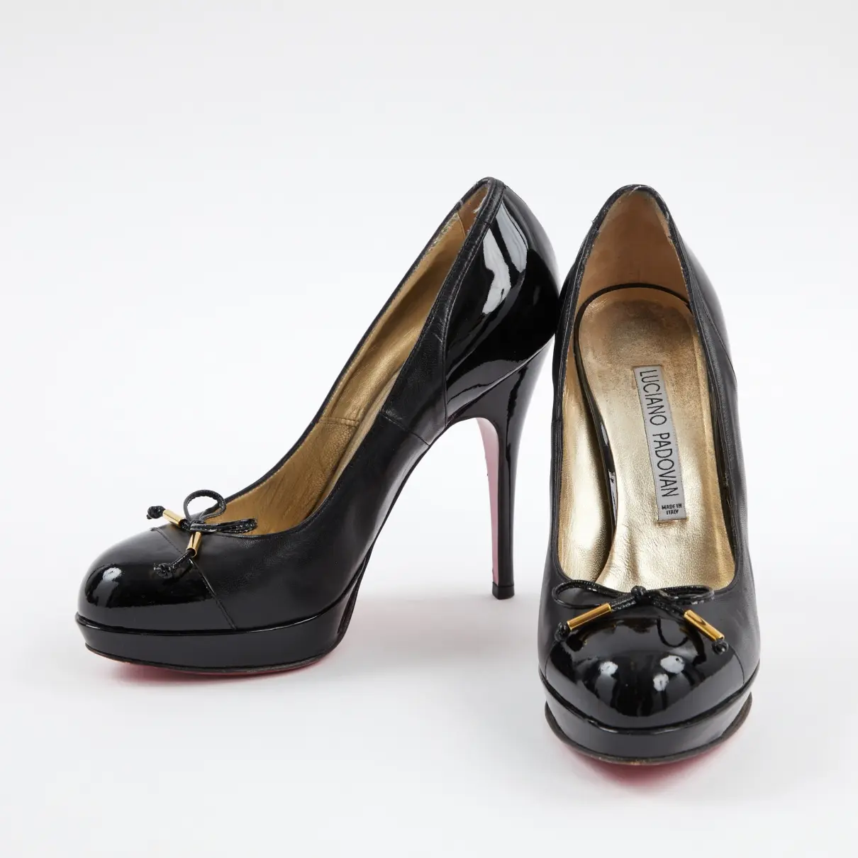 Luciano Padovan Patent leather heels for sale