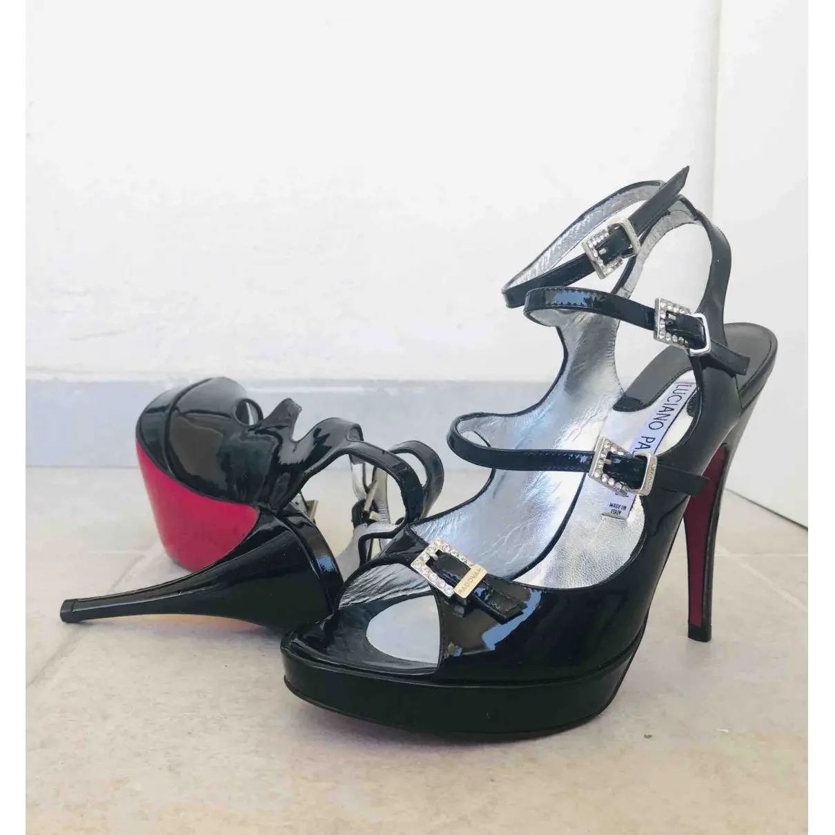 Buy Luciano Padovan Patent leather sandals online