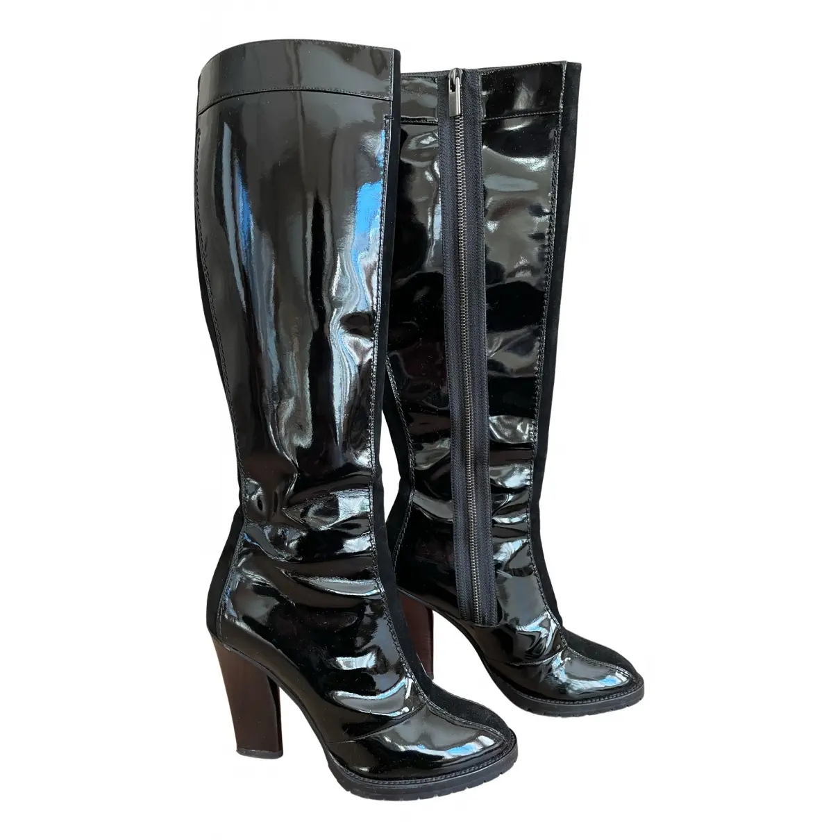Patent leather riding boots Marc Jacobs