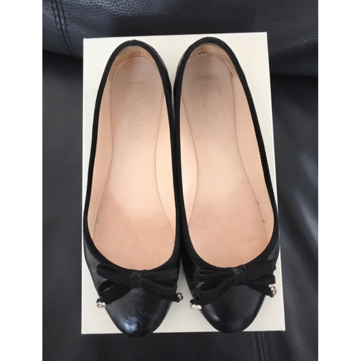 Buy Max Mara Patent leather ballet flats online