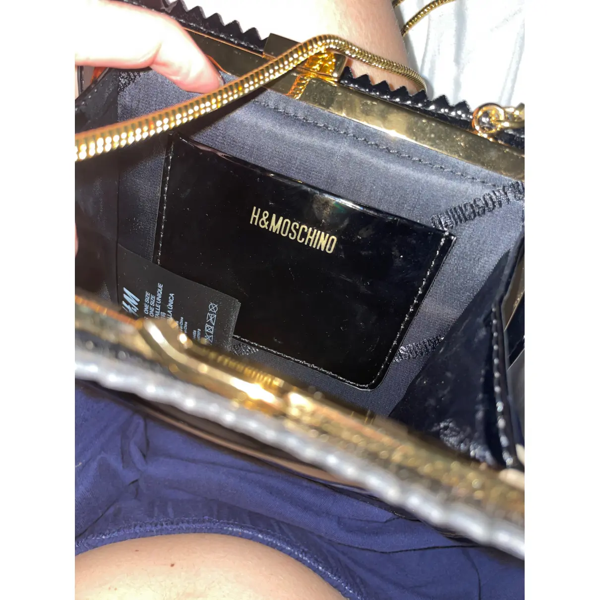 Buy Moschino for H&M Patent leather handbag online