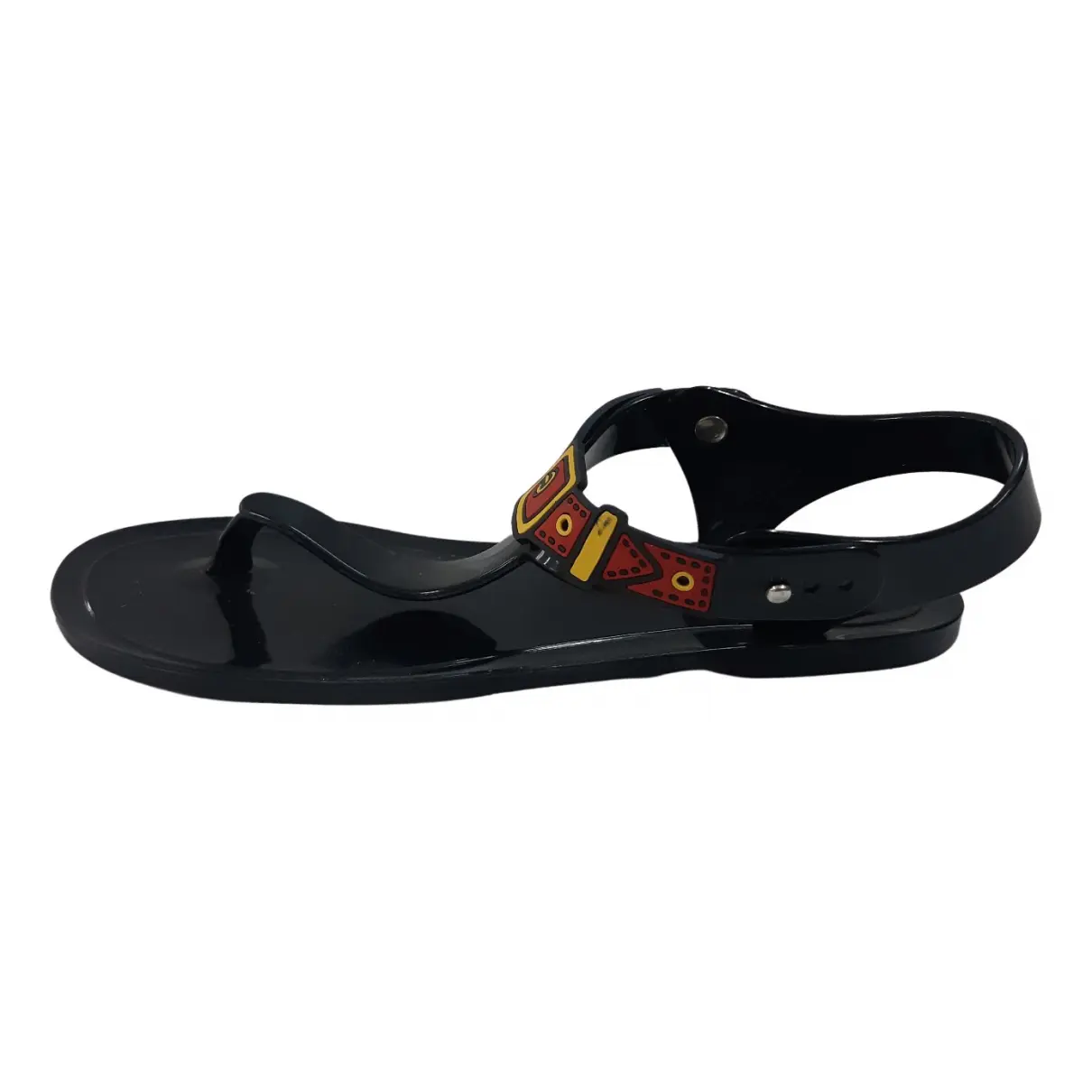Patent leather flip flops Moschino