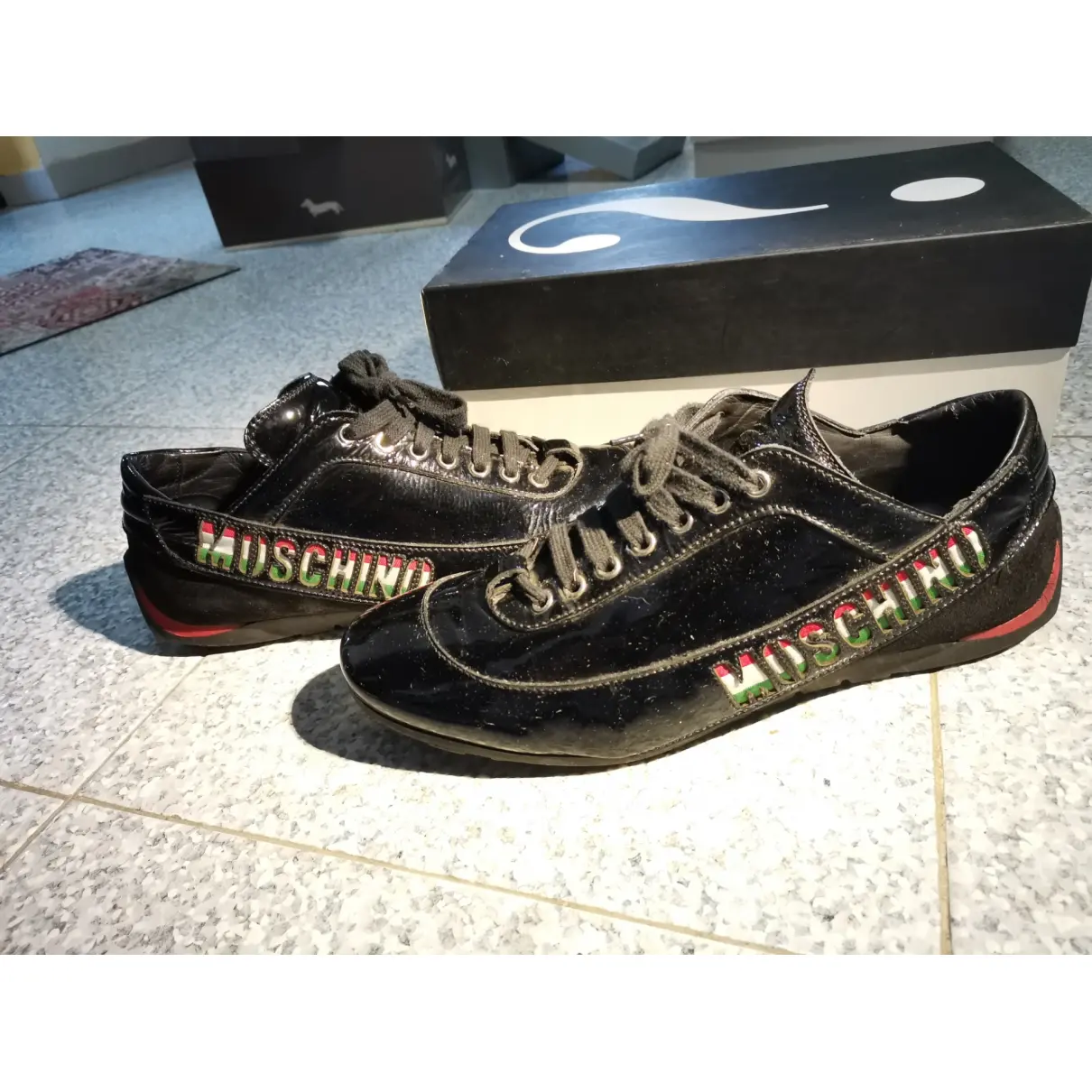 Buy Moschino Patent leather trainers online