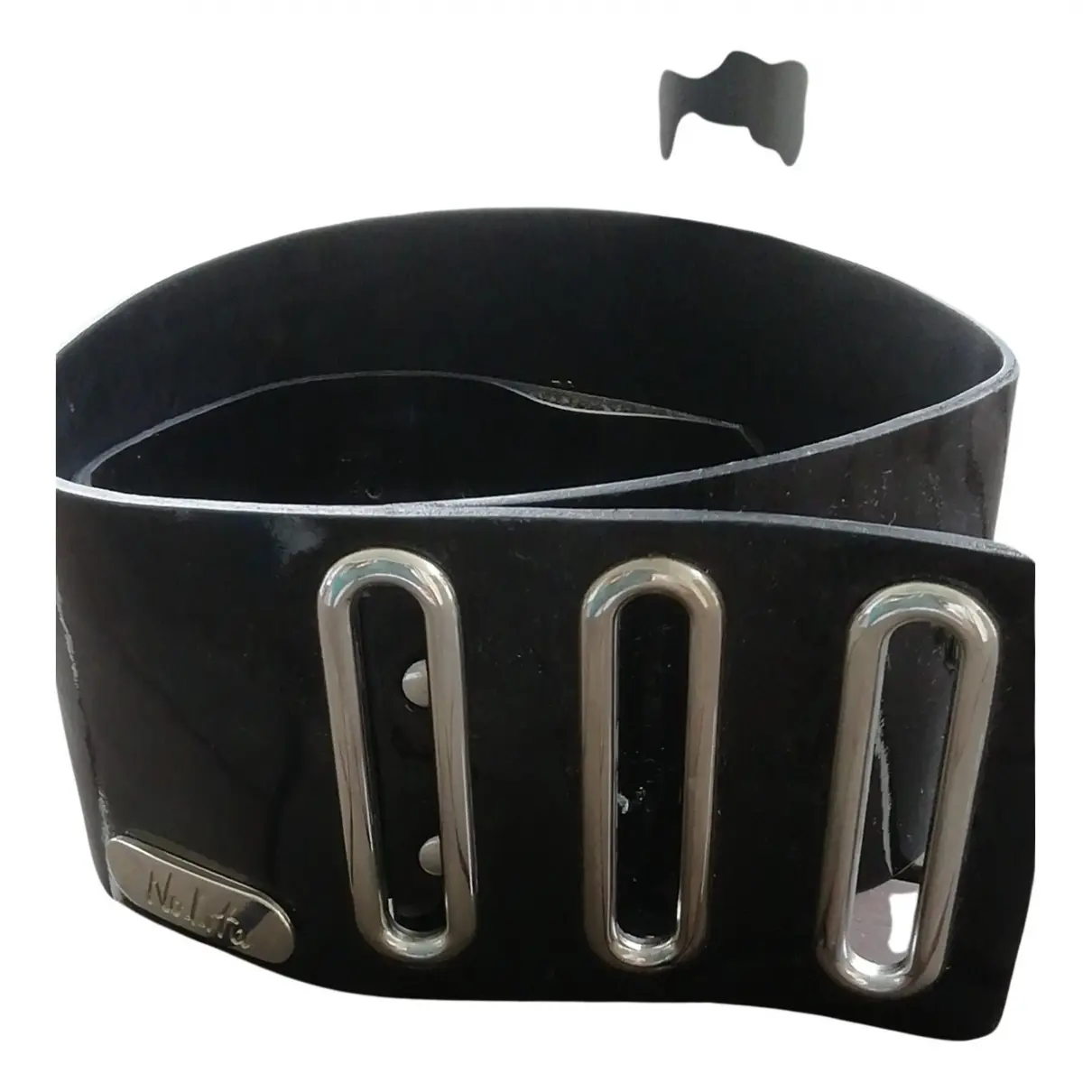 Patent leather belt NOLITA