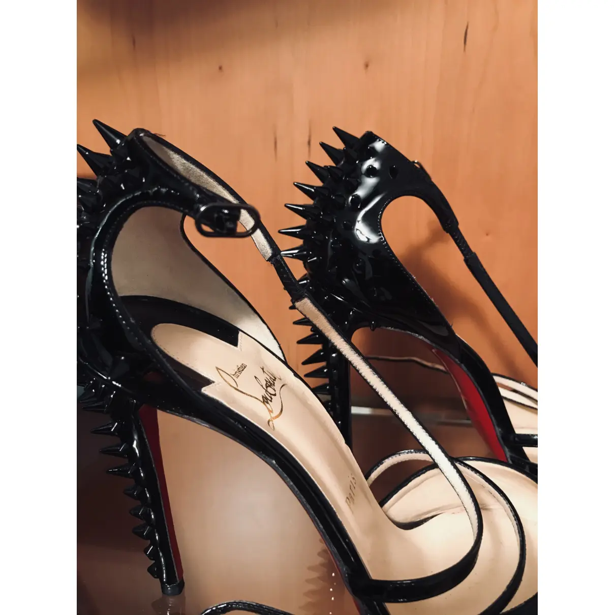Nosy Spikes patent leather heels Christian Louboutin