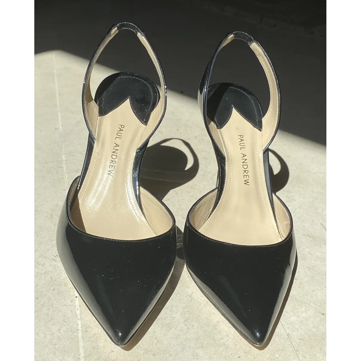 Paul Andrew Patent leather heels for sale