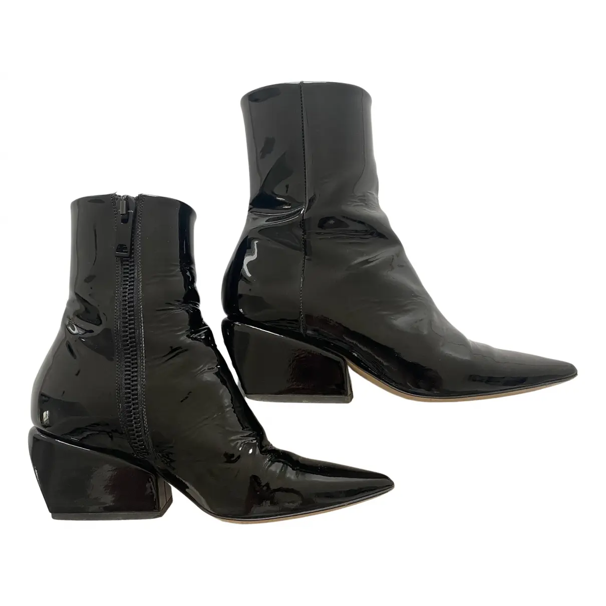 Patent leather cowboy boots Petar Petrov