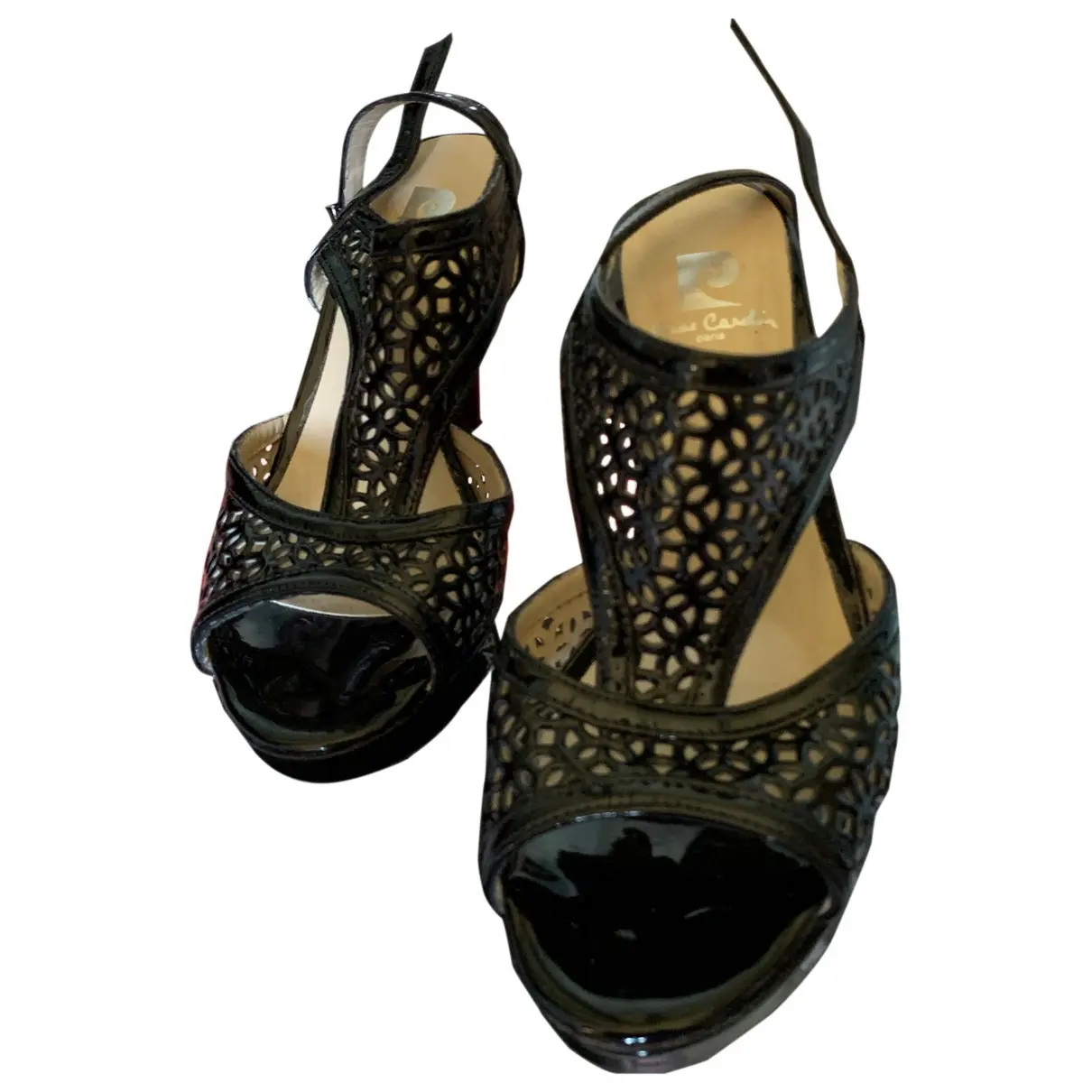 Patent leather sandals Pierre Cardin - Vintage