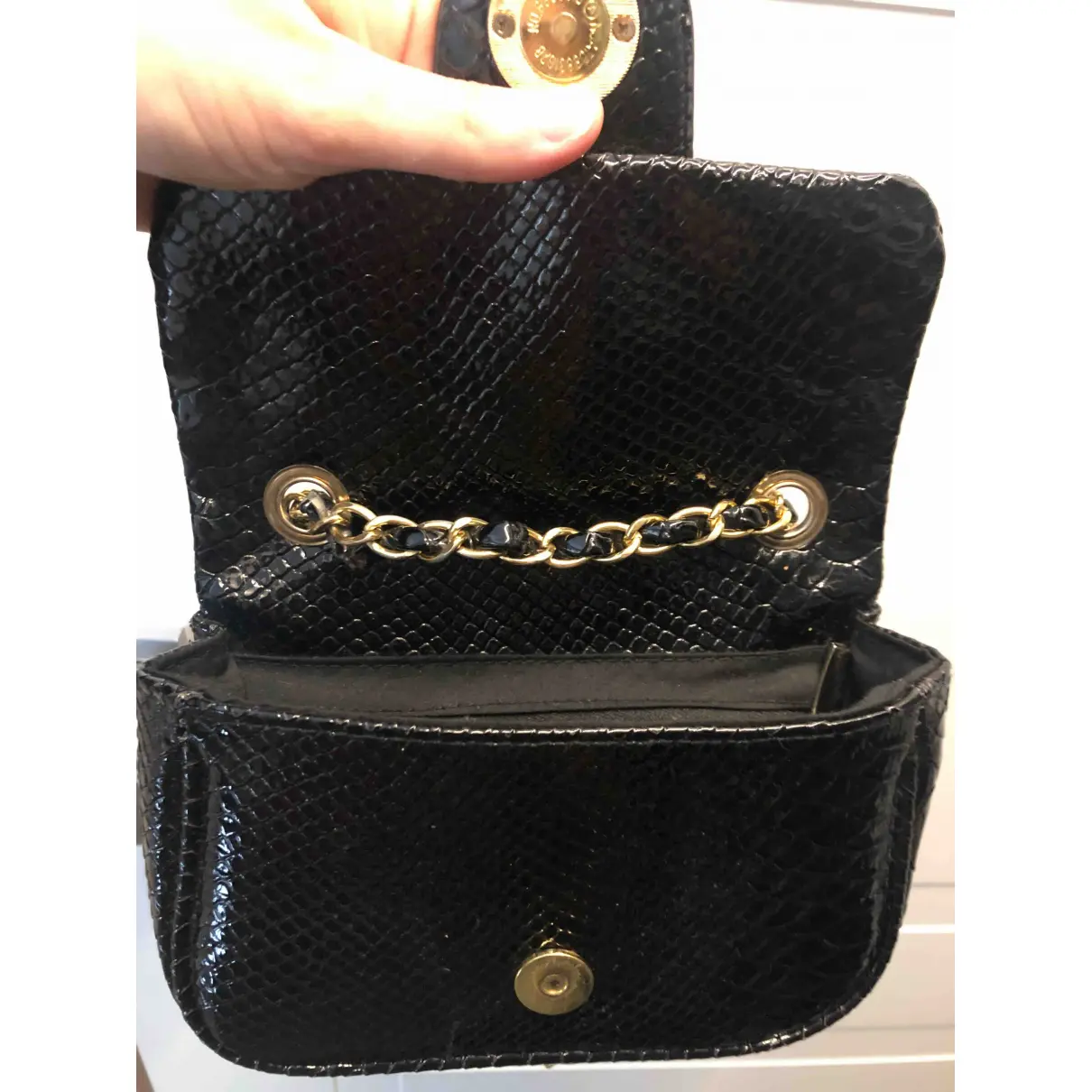 Patent leather handbag Pinko