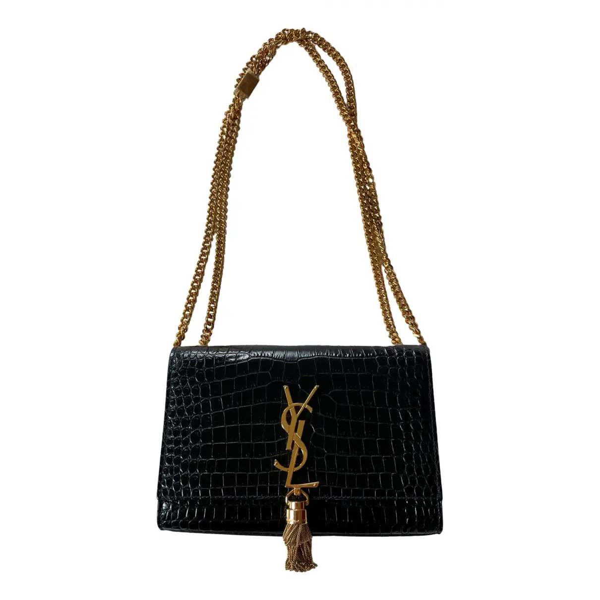 Pompom Kate patent leather handbag Saint Laurent
