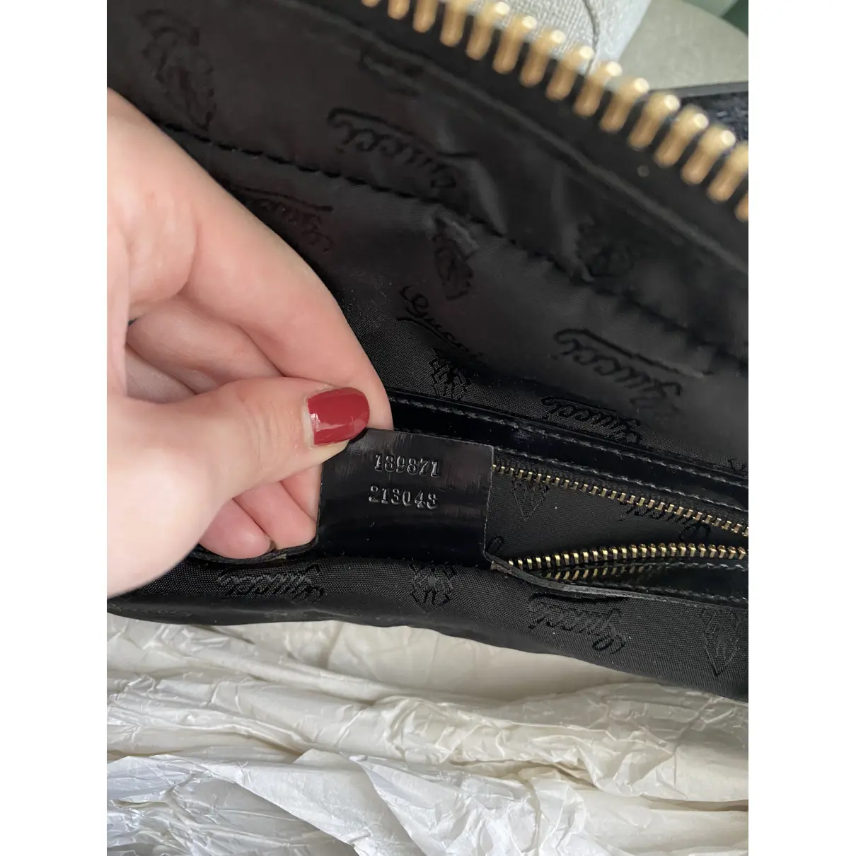 Pop Bamboo patent leather handbag Gucci
