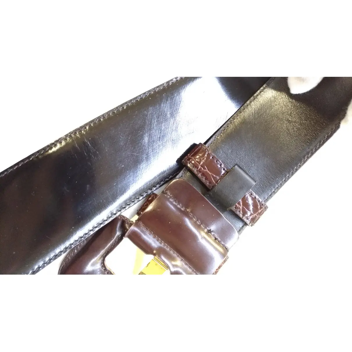 Patent leather belt Prada