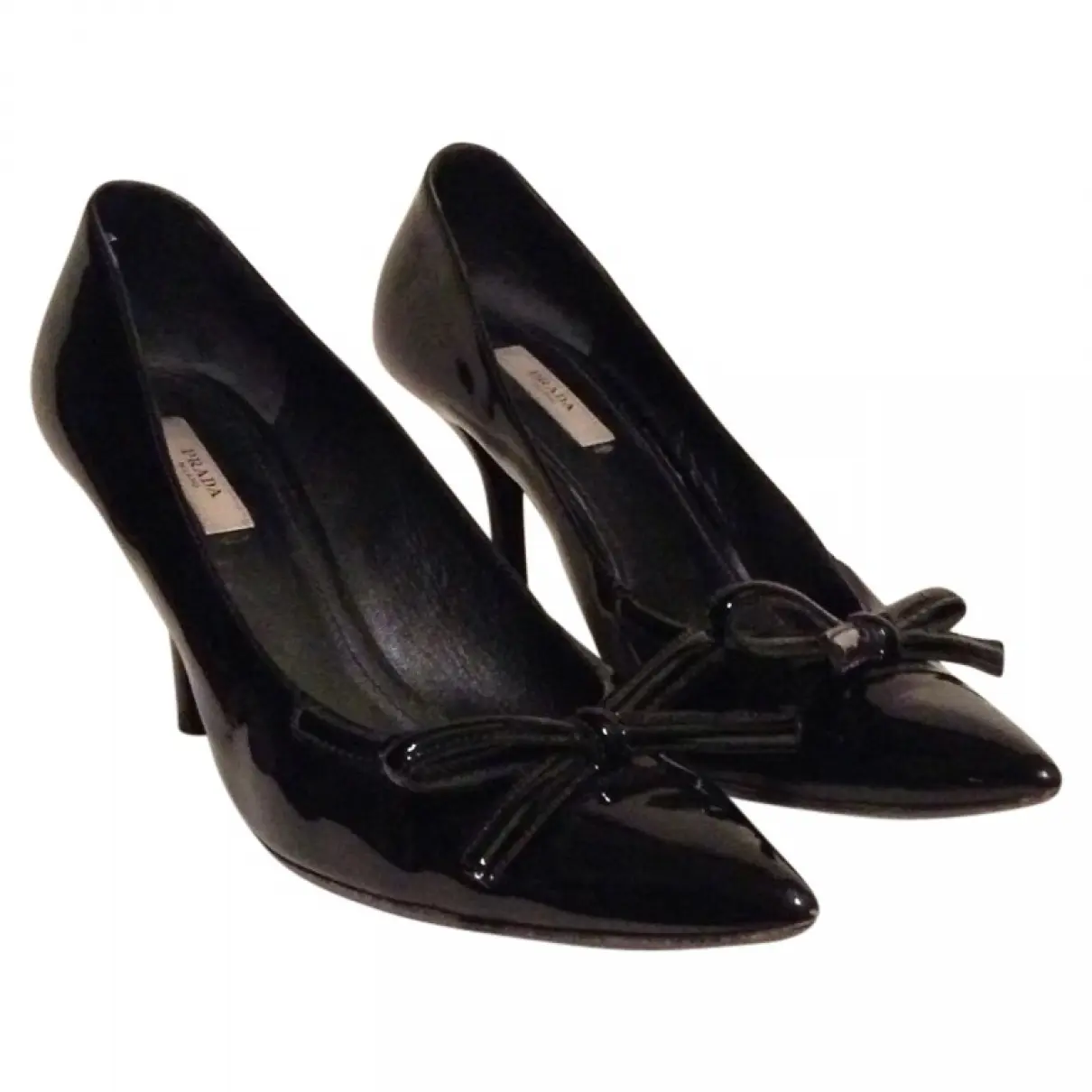 Black Patent leather Heels Prada