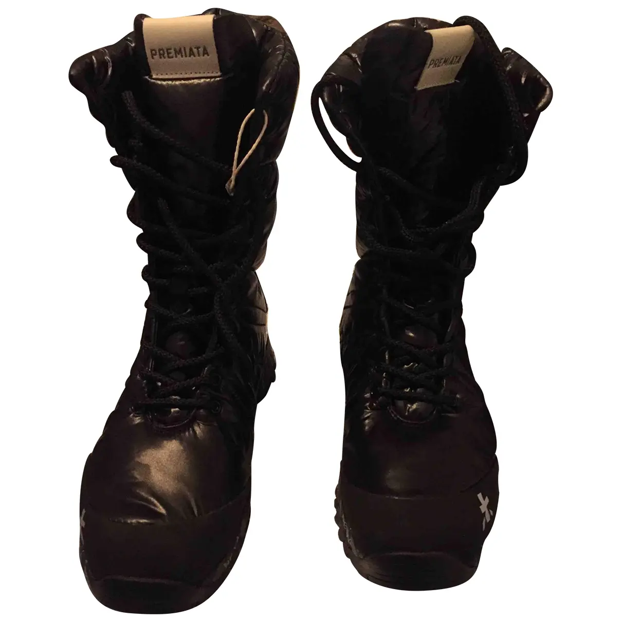 Patent leather lace up boots Premiata