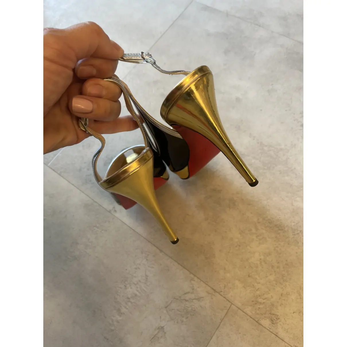 Private Number patent leather heels Christian Louboutin