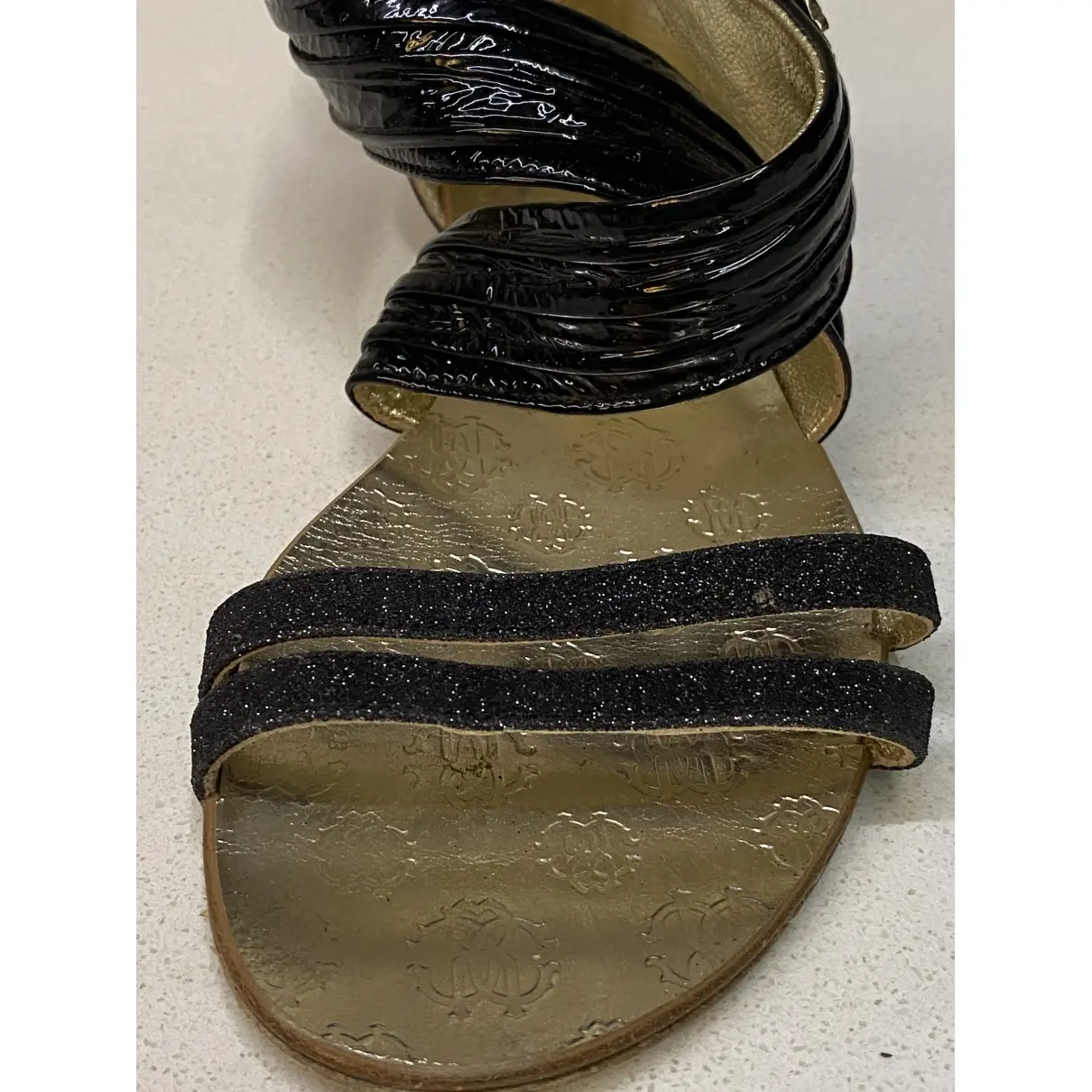 Patent leather sandal Roberto Cavalli
