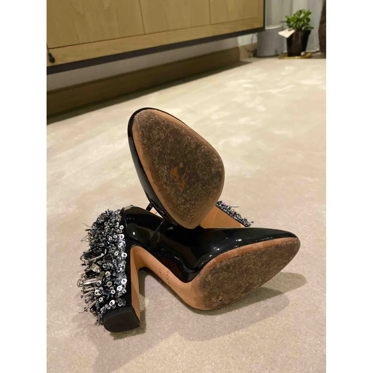 Patent leather heels Rochas