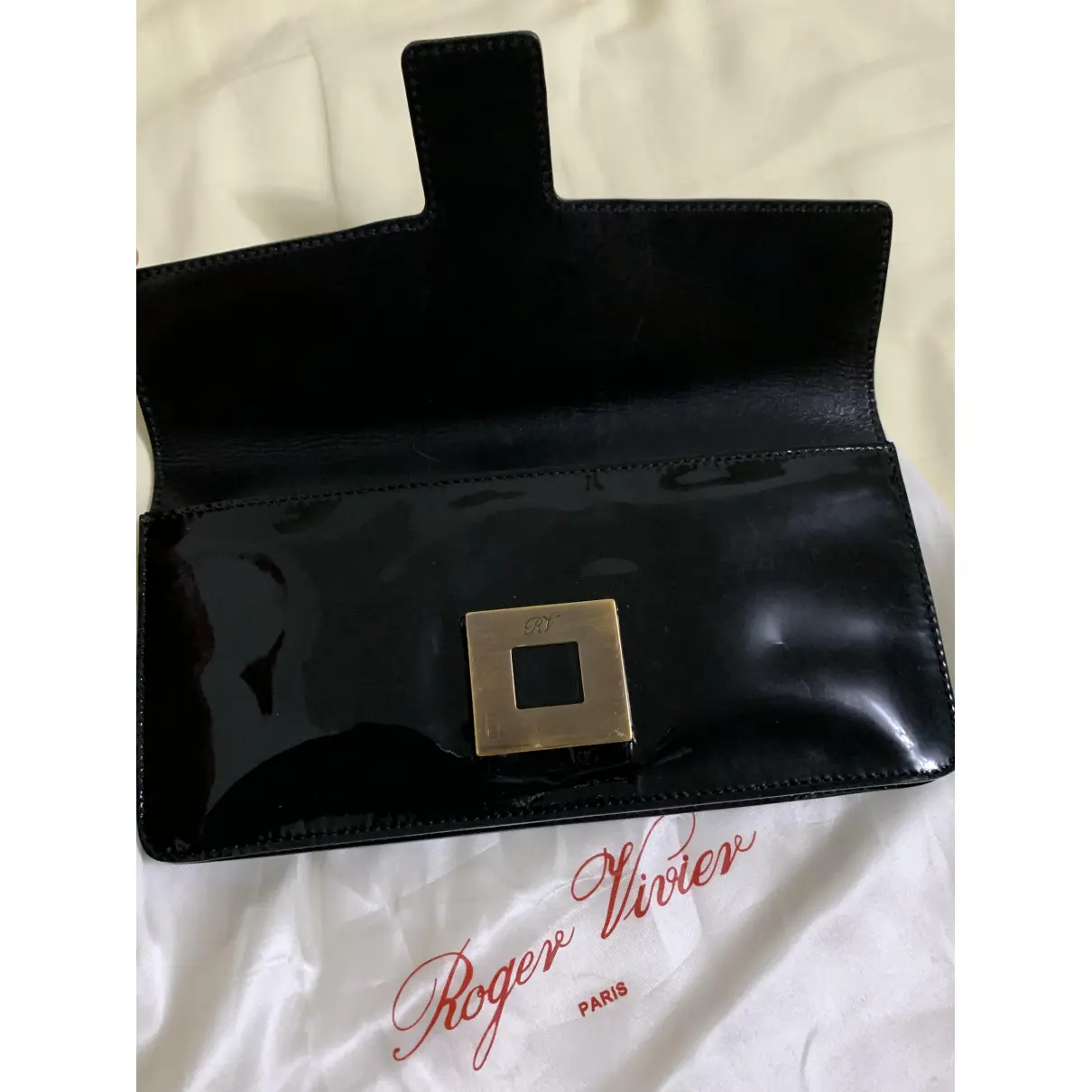 Patent leather clutch bag Roger Vivier