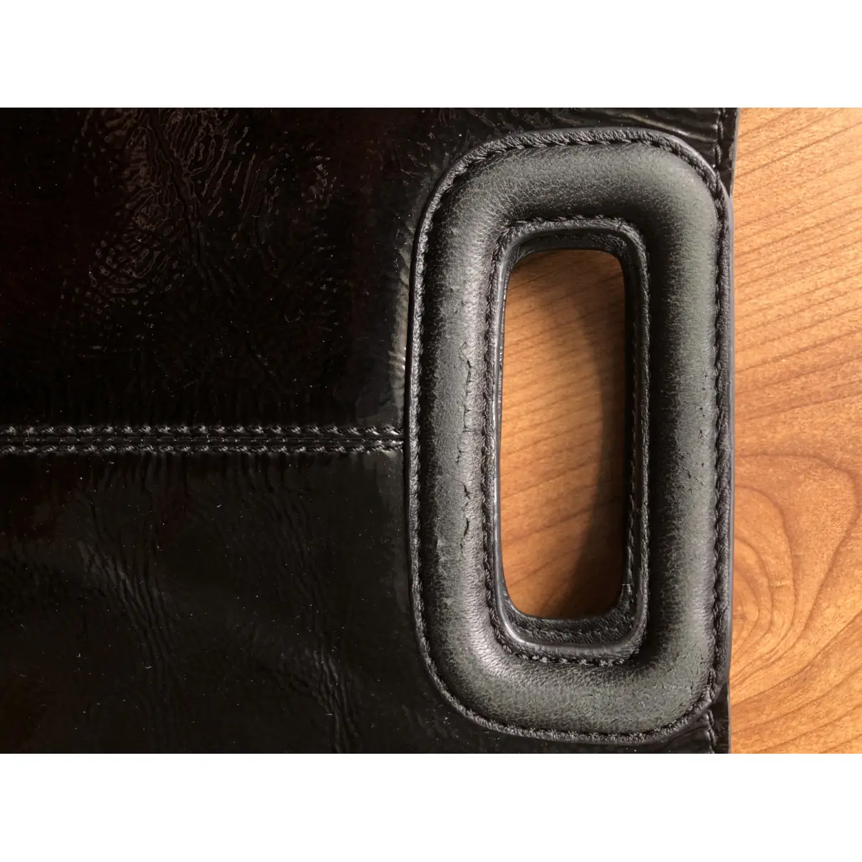 Sac M patent leather crossbody bag Maje
