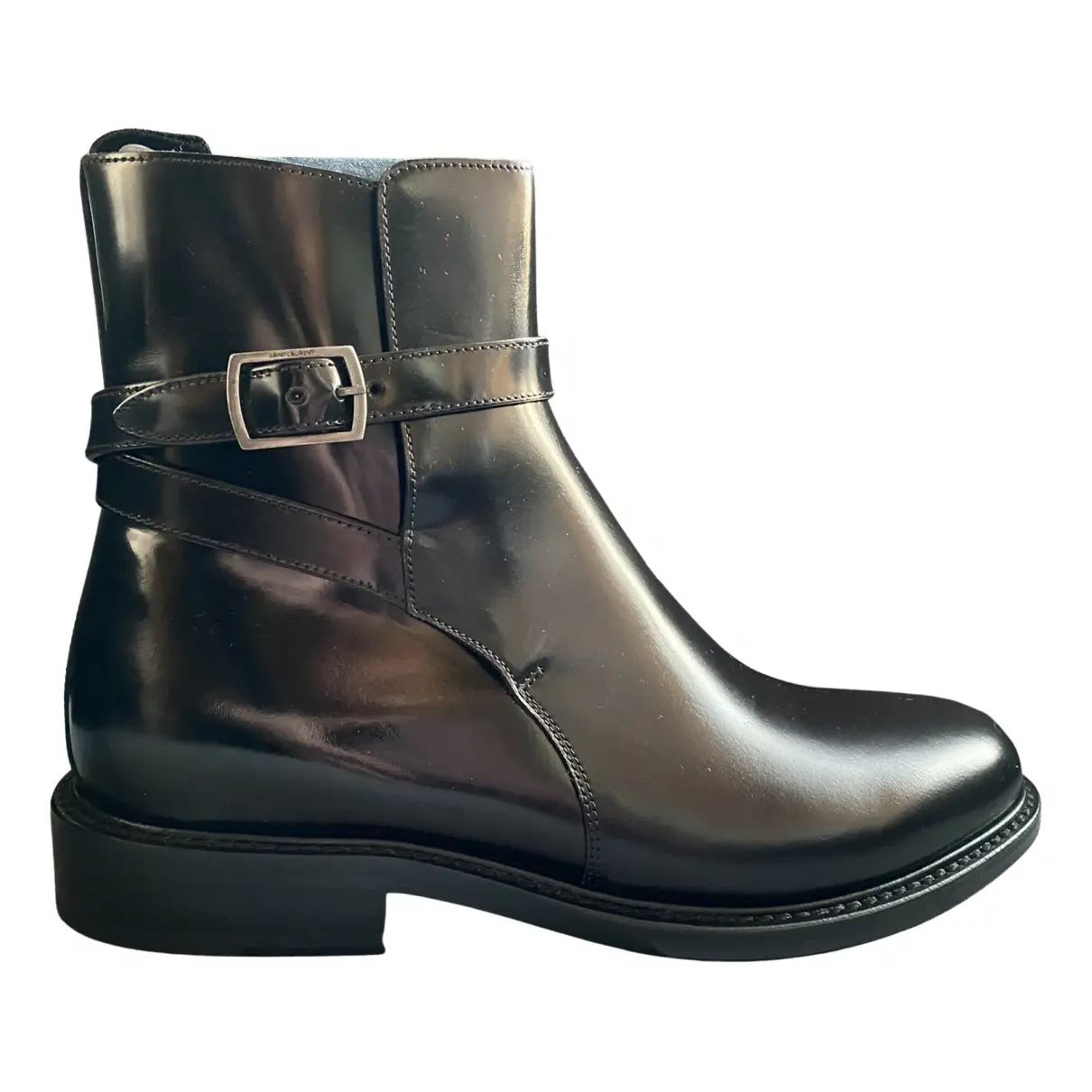 Patent leather ankle boots Saint Laurent