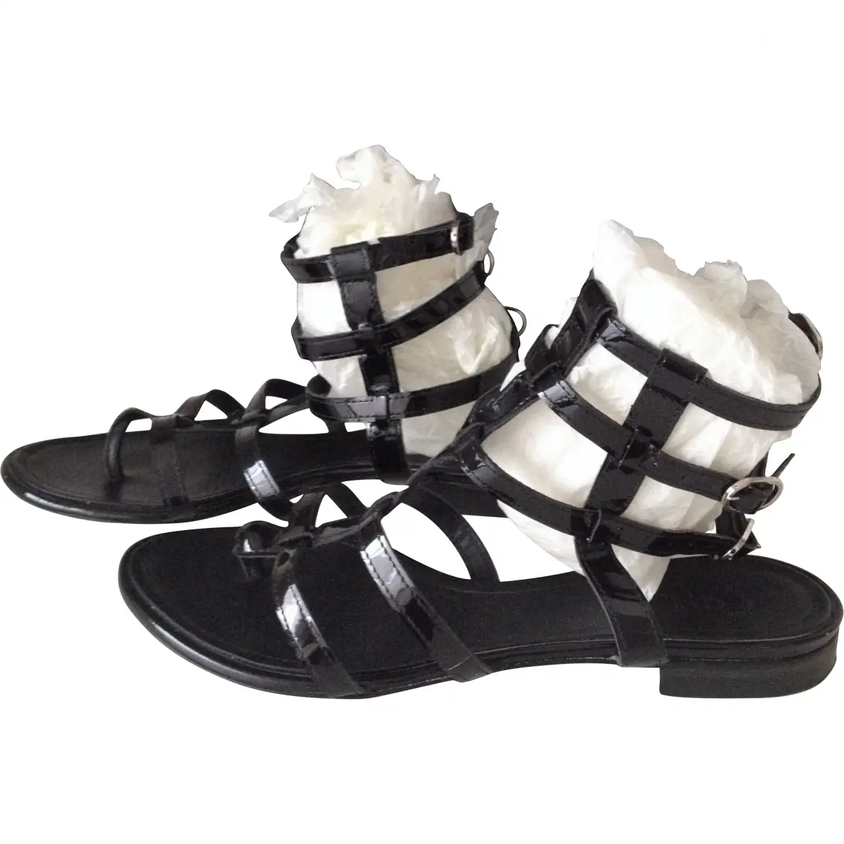 Black Patent leather Sandals Chanel
