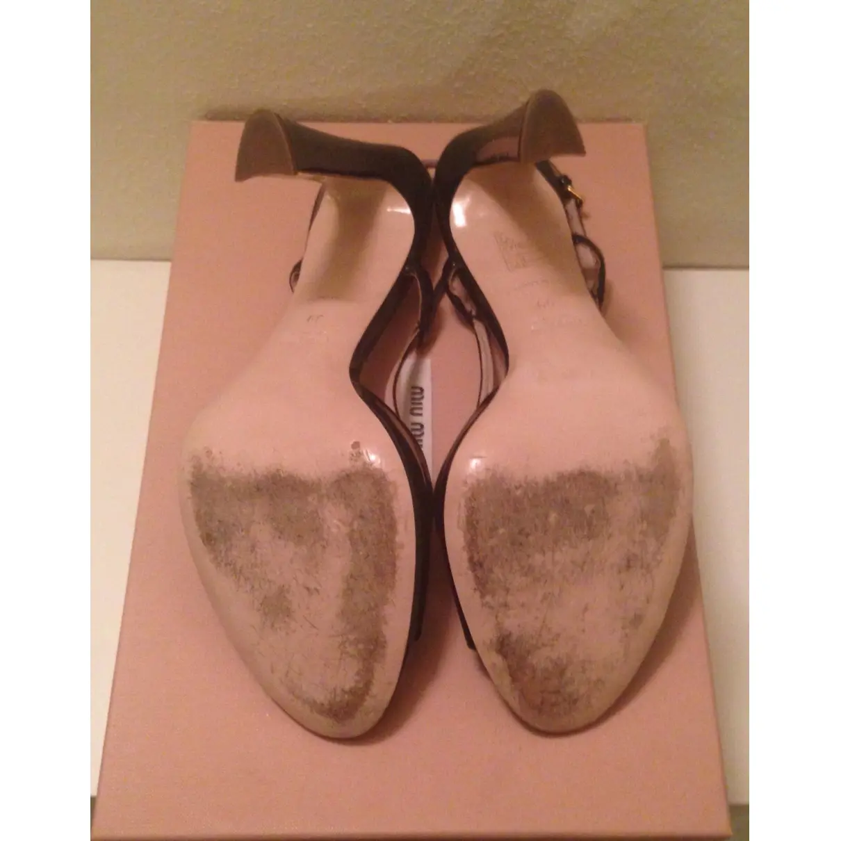 Miu Miu Patent leather sandals for sale