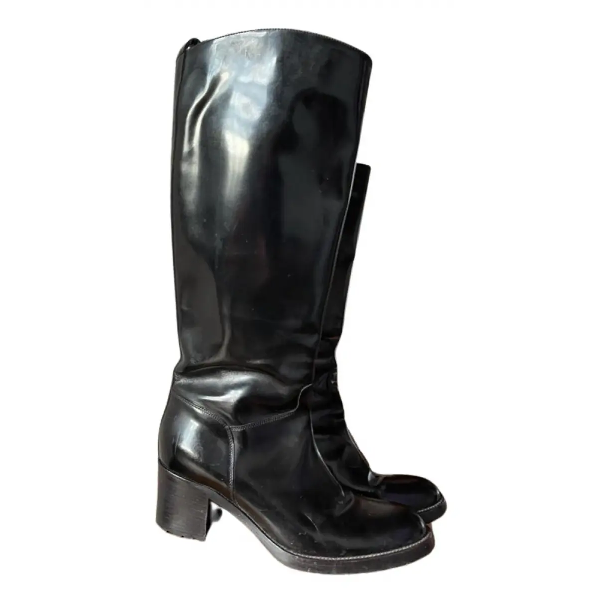 Patent leather riding boots Sartore
