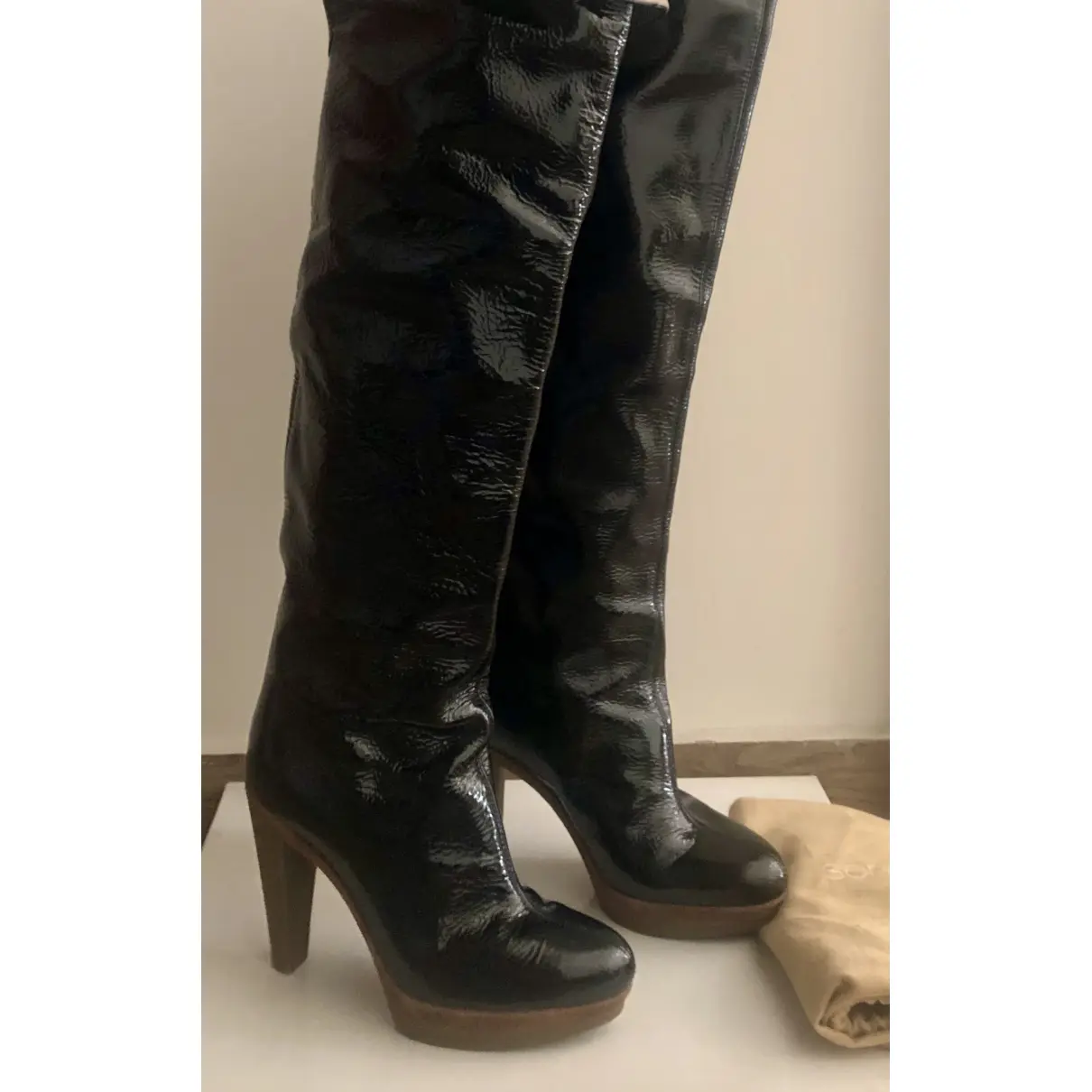 Buy Sergio Rossi Patent leather boots online