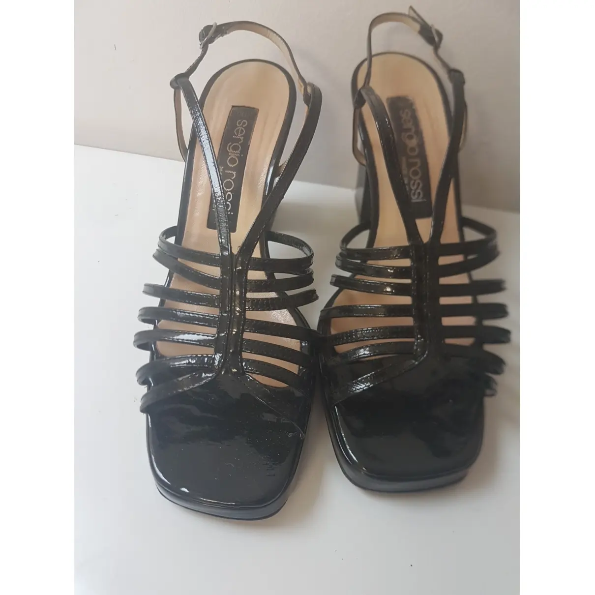 Sergio Rossi Patent leather mules for sale - Vintage