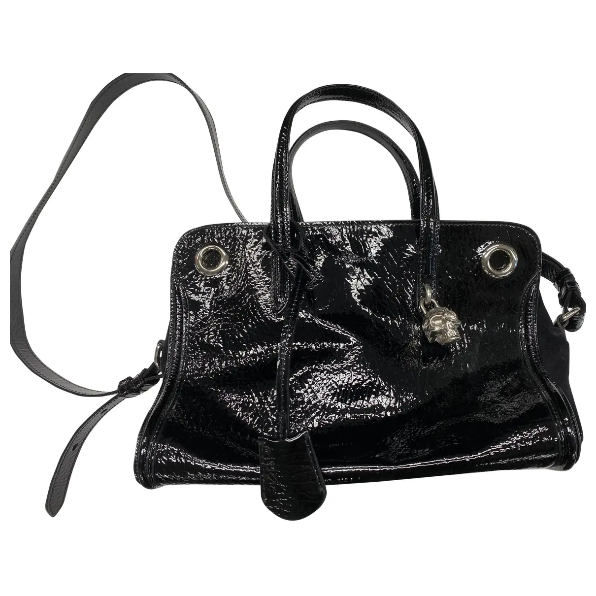 Skull patent leather handbag Alexander McQueen