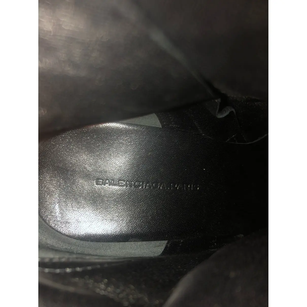 Slash patent leather ankle boots Balenciaga - Vintage