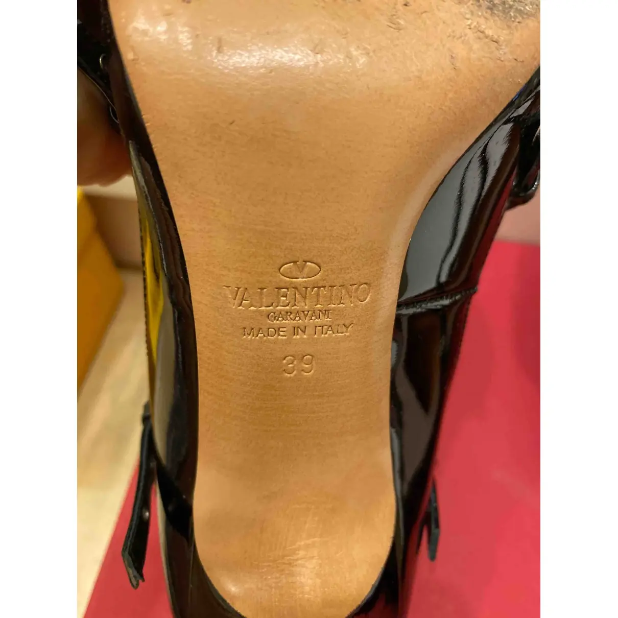 Buy Valentino Garavani Studwrap patent leather heels online