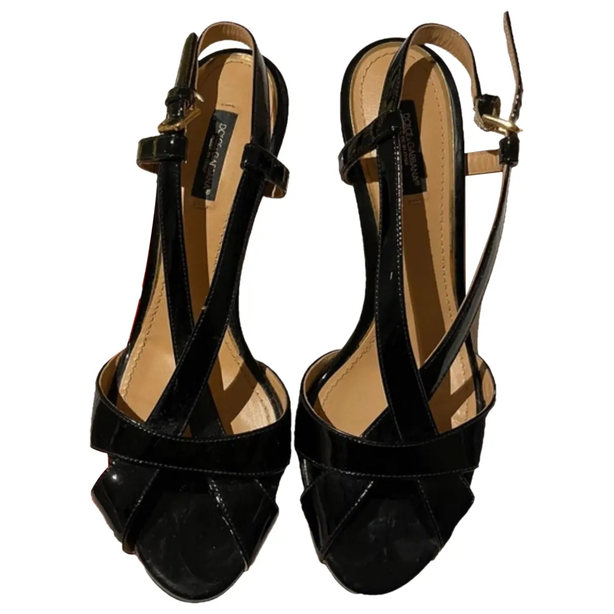 Taormina patent leather sandals