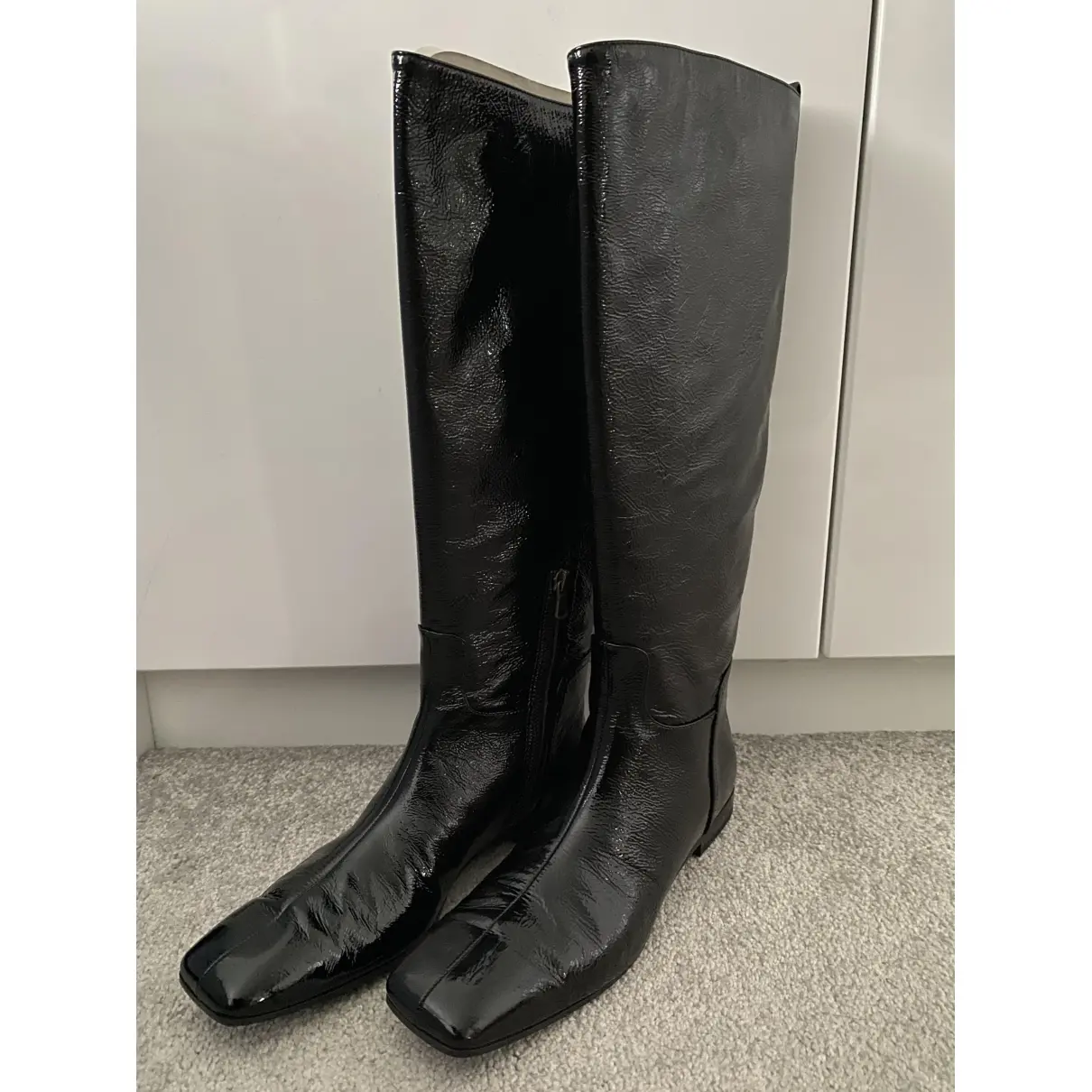 Buy Tomas Maier Patent leather riding boots online