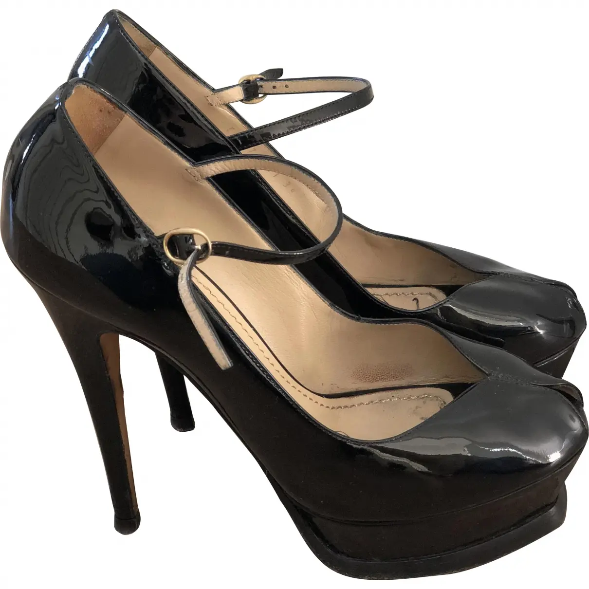 Trib Too patent leather heels Yves Saint Laurent