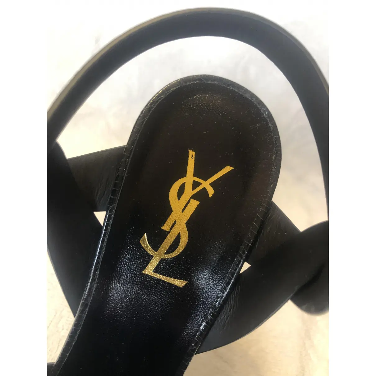 Tribute patent leather sandal Saint Laurent